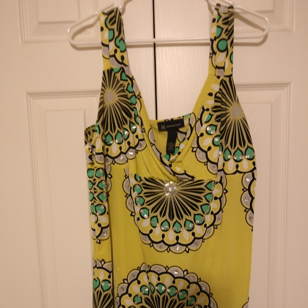 INC Sequin yellow top